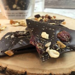 Chocolate chunks with nuts, seeds and fruit