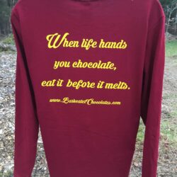 Red Shirt with When Life Hands You Chocolate Eat it Before it Melts